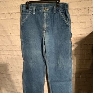 Cathartic 32x30 dungaree fit carpenter blue jeans. No stains or rips. Just wear.